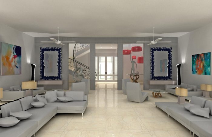 Interior design soluzione Atrio salone